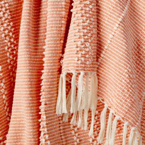 Textural Woven Striped Throw Blanket - Picture 4 of 5